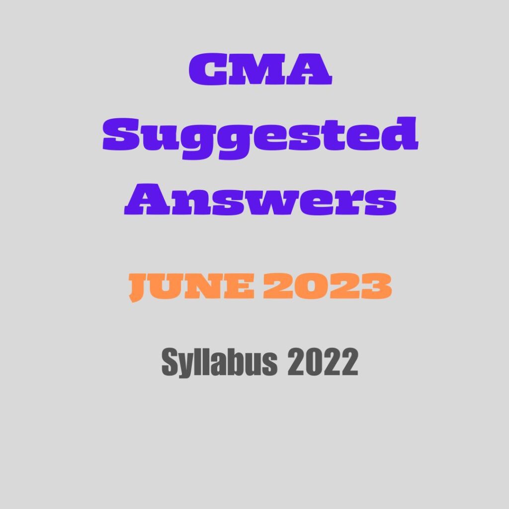 CMA Suggested Answers