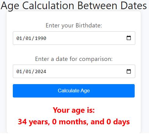 Age Calculator, Age Calculator at cashplanter.com